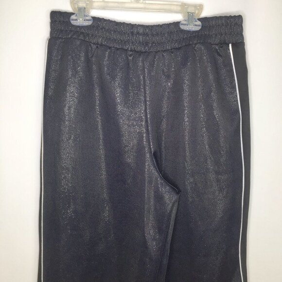 Forever 21 Black Metallic Sweatpants Track Pants M - Picture 6 of 7